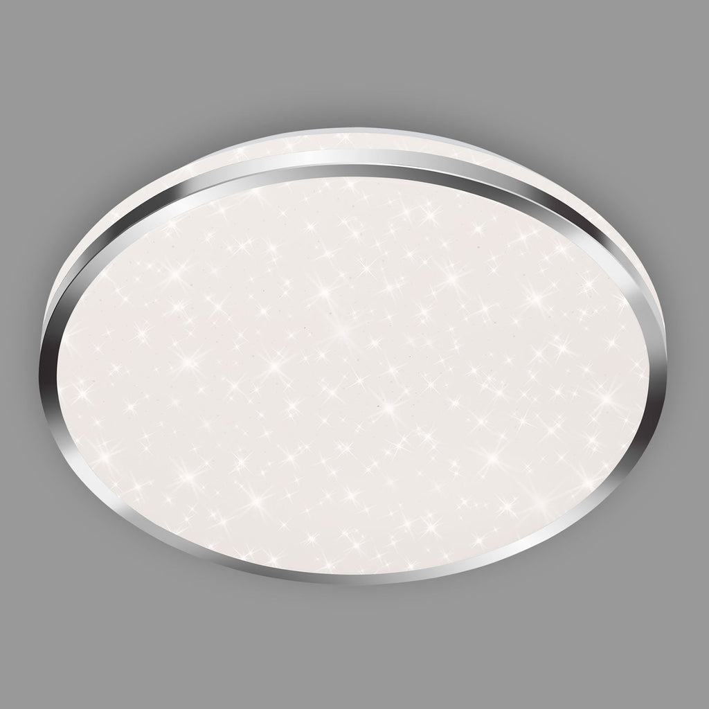 LED taklampe Acorus stjerndekor nærbilde av metallramme