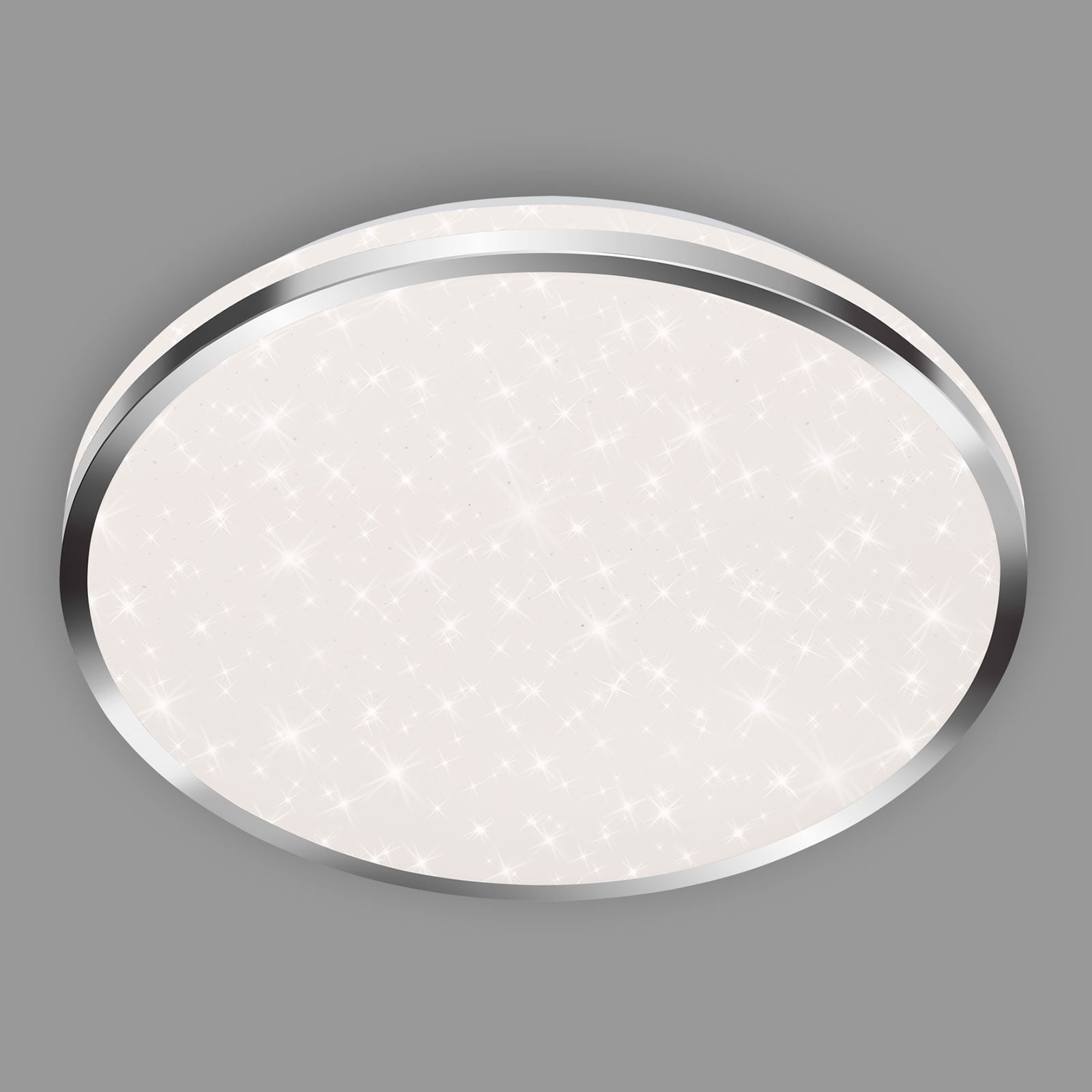 LED taklampe Acorus stjerndekor nærbilde av metallramme