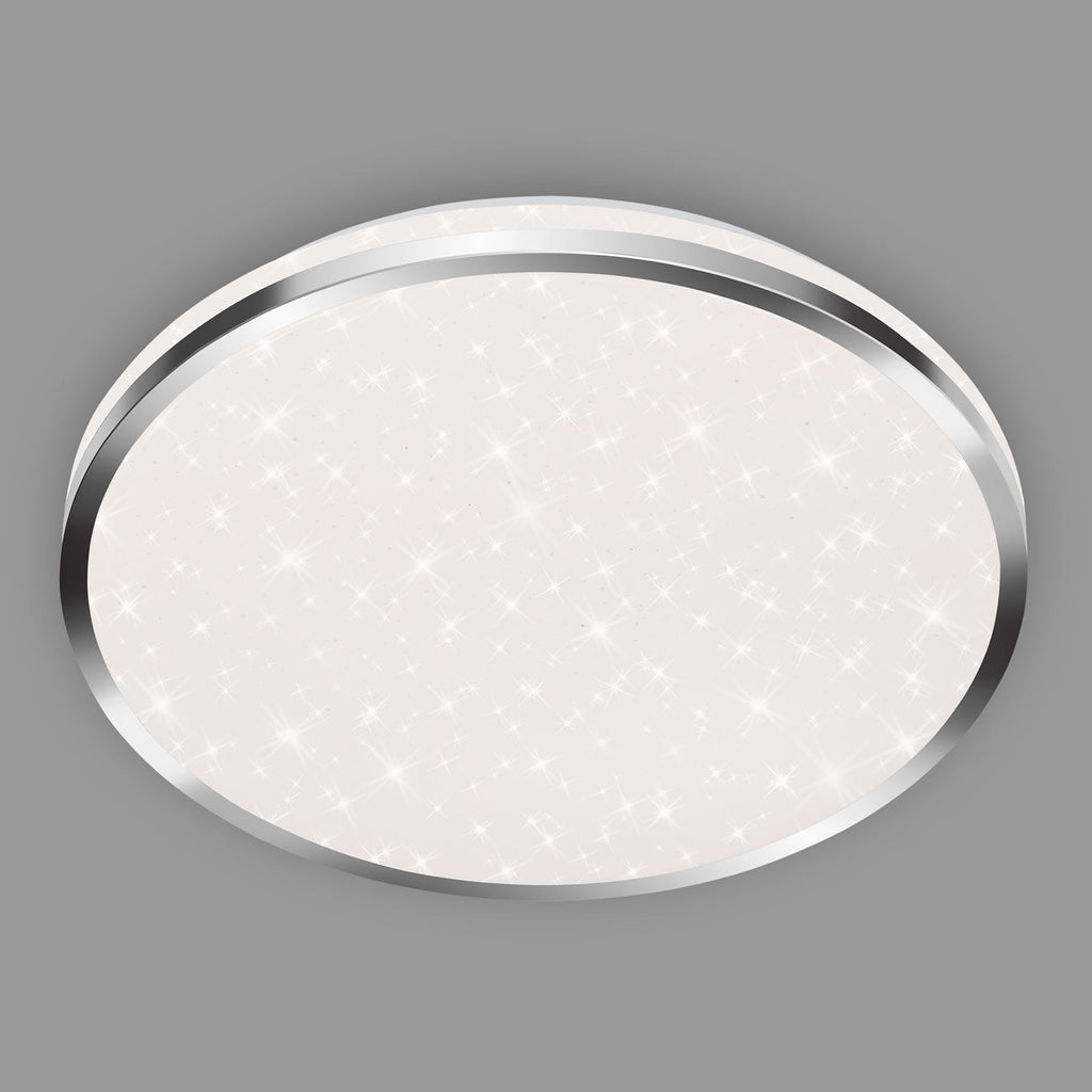 LED taklampe Acorus stjerndekor nærbilde av metallramme