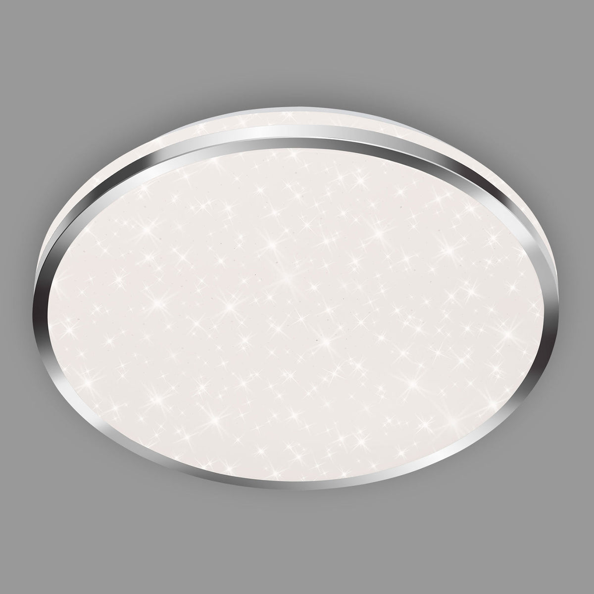 LED taklampe Acorus stjerndekor nærbilde av metallramme