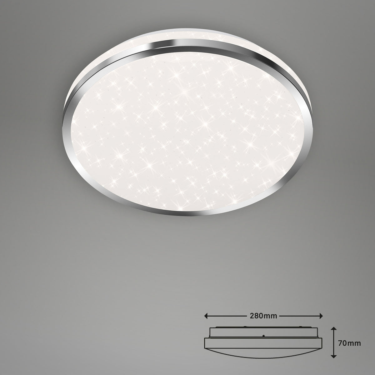 LED taklampe Acorus nærbilde metallramme