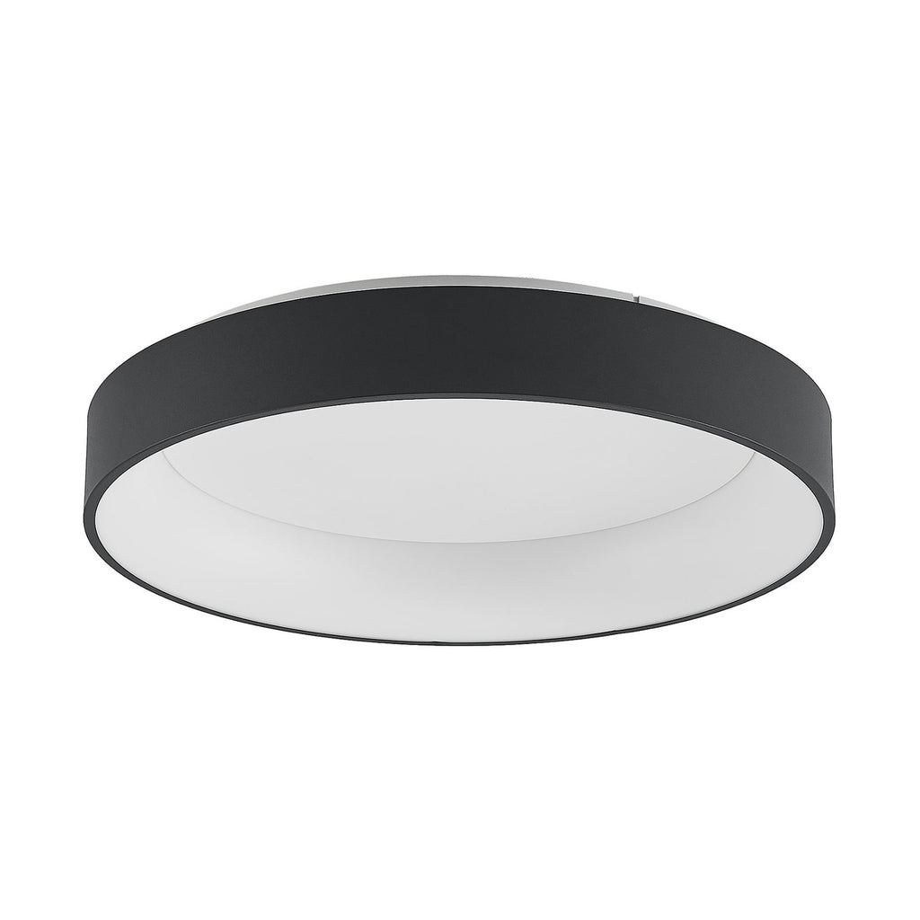 LED taklampe Aleksi dimbar svart metall Ø60 cm CCT montert i rom
