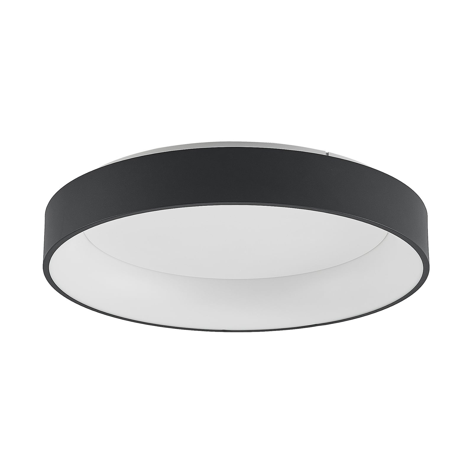 LED taklampe Aleksi dimbar svart metall Ø60 cm CCT montert i rom