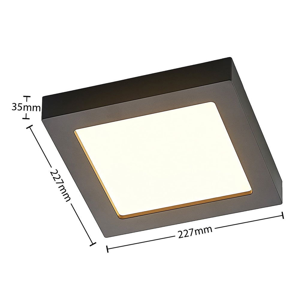 LED taklampe Alette CCT dimbar svart sideprofil