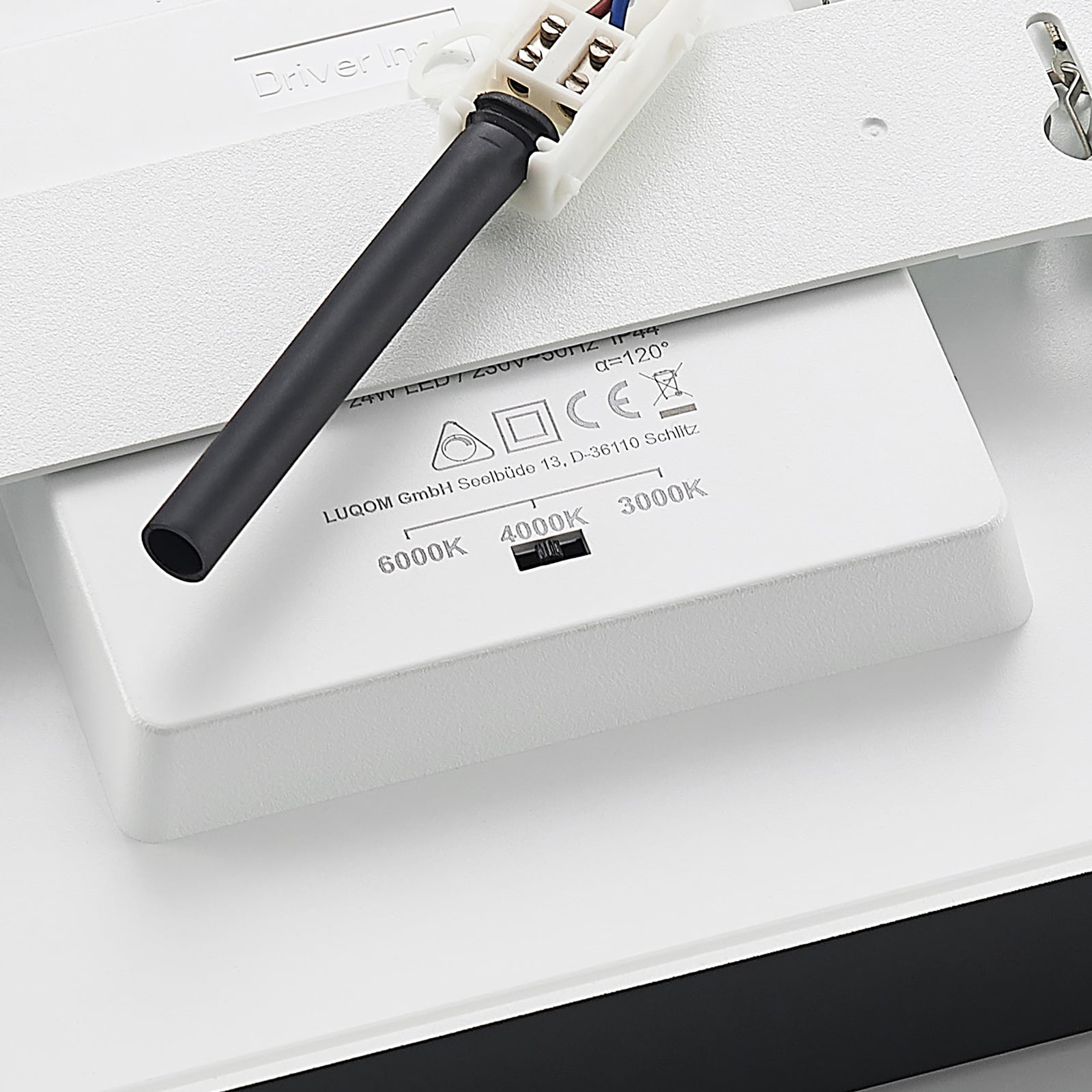 LED taklampe Alette CCT dimbar svart med svart finish