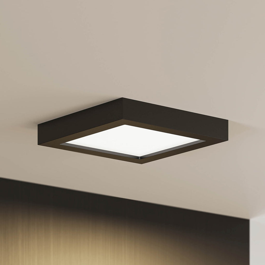 LED taklampe Alette dimbar CCT svart 22,7 cm forfra