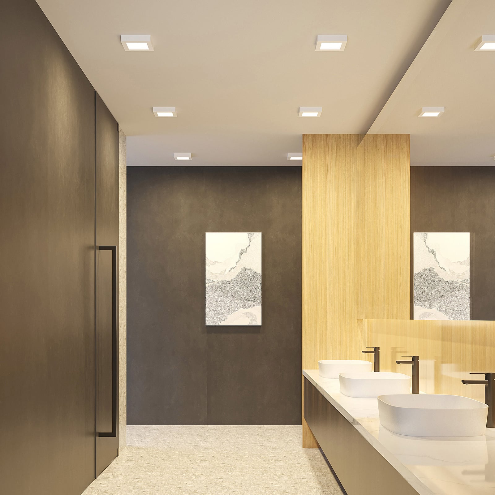 LED taklampe Alette dimbar hvit detalj av DIP-bryter