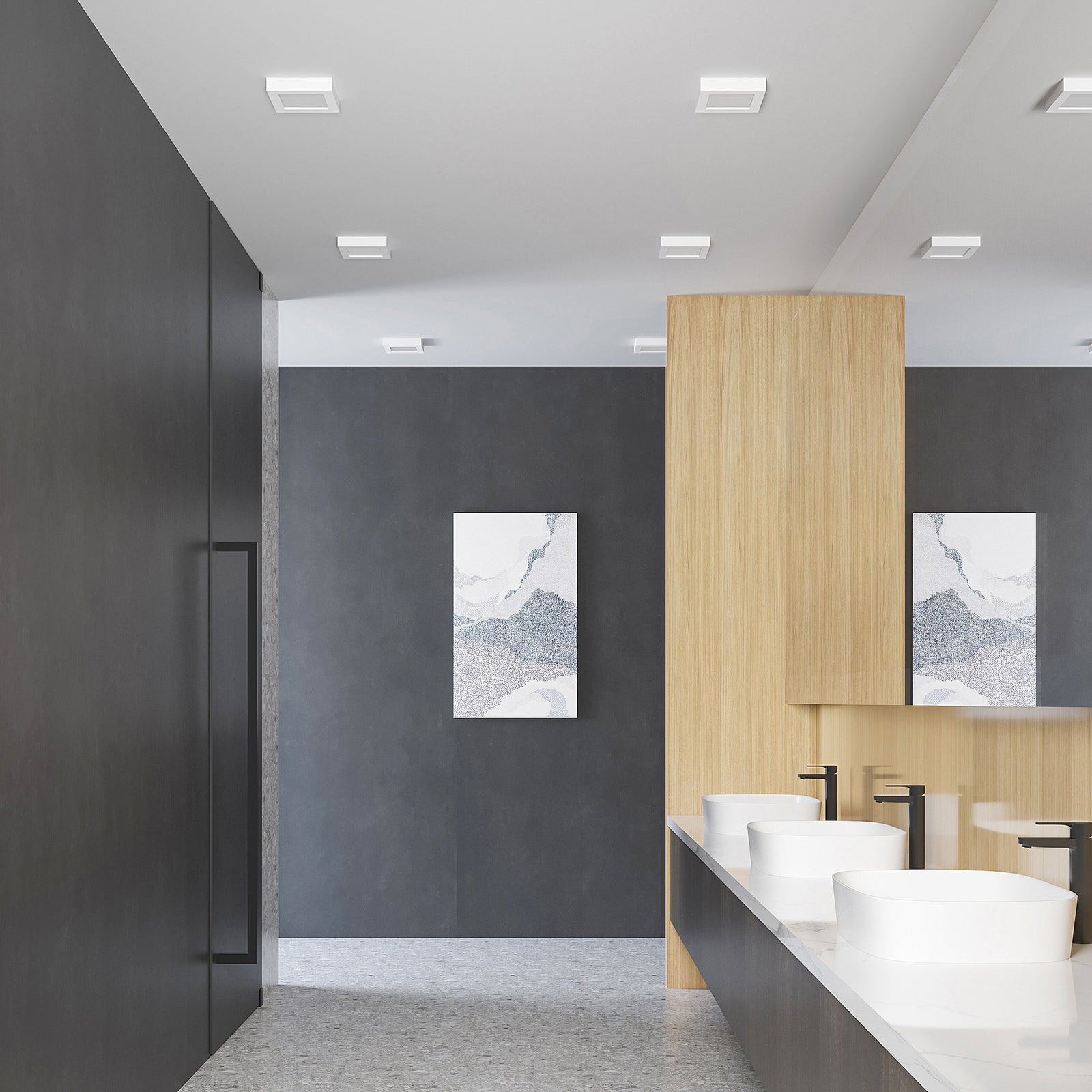 LED taklampe Alette dimbar hvit montert i rom