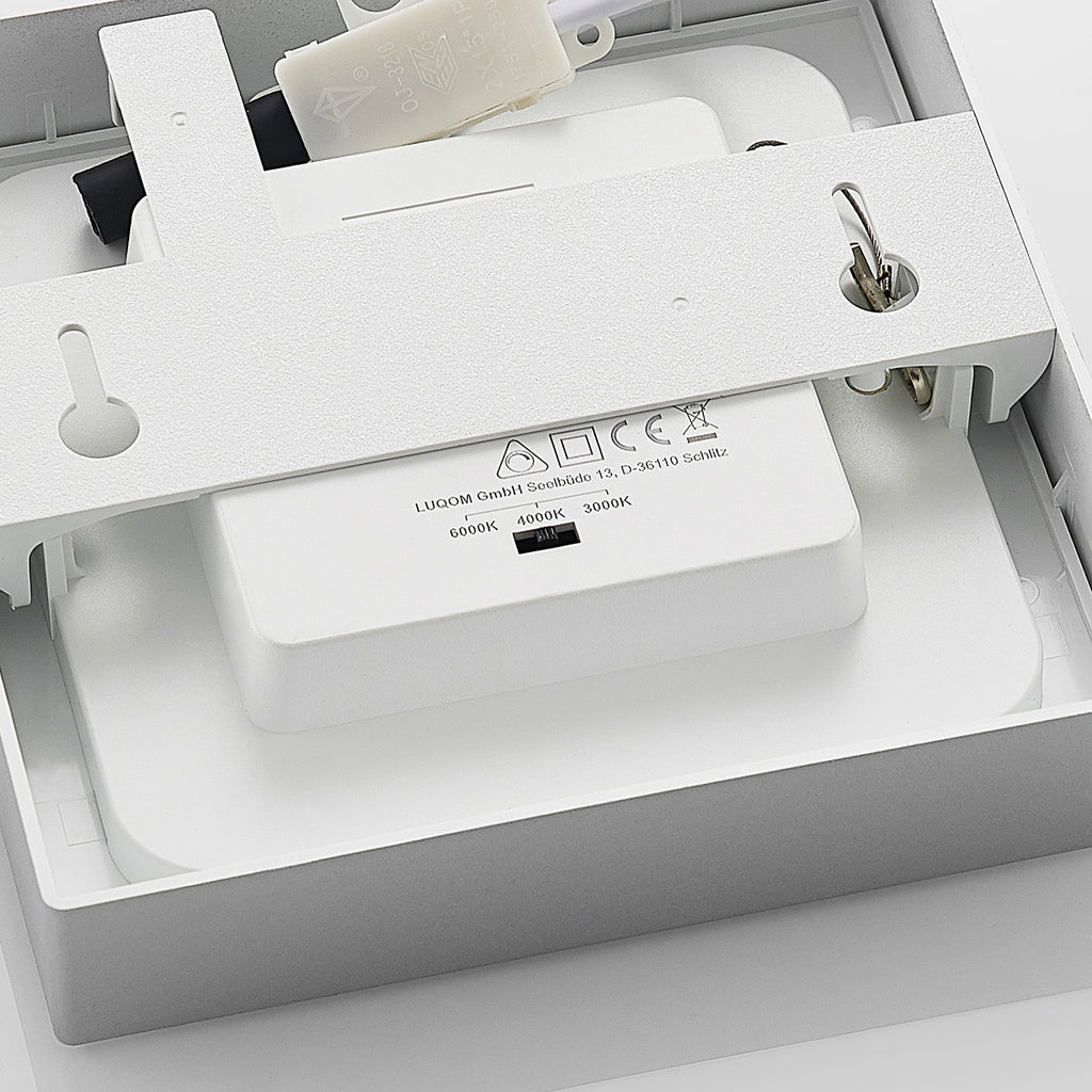 LED taklampe Alette dimbar sølv 17,2 cm IP44 CCT - Prios