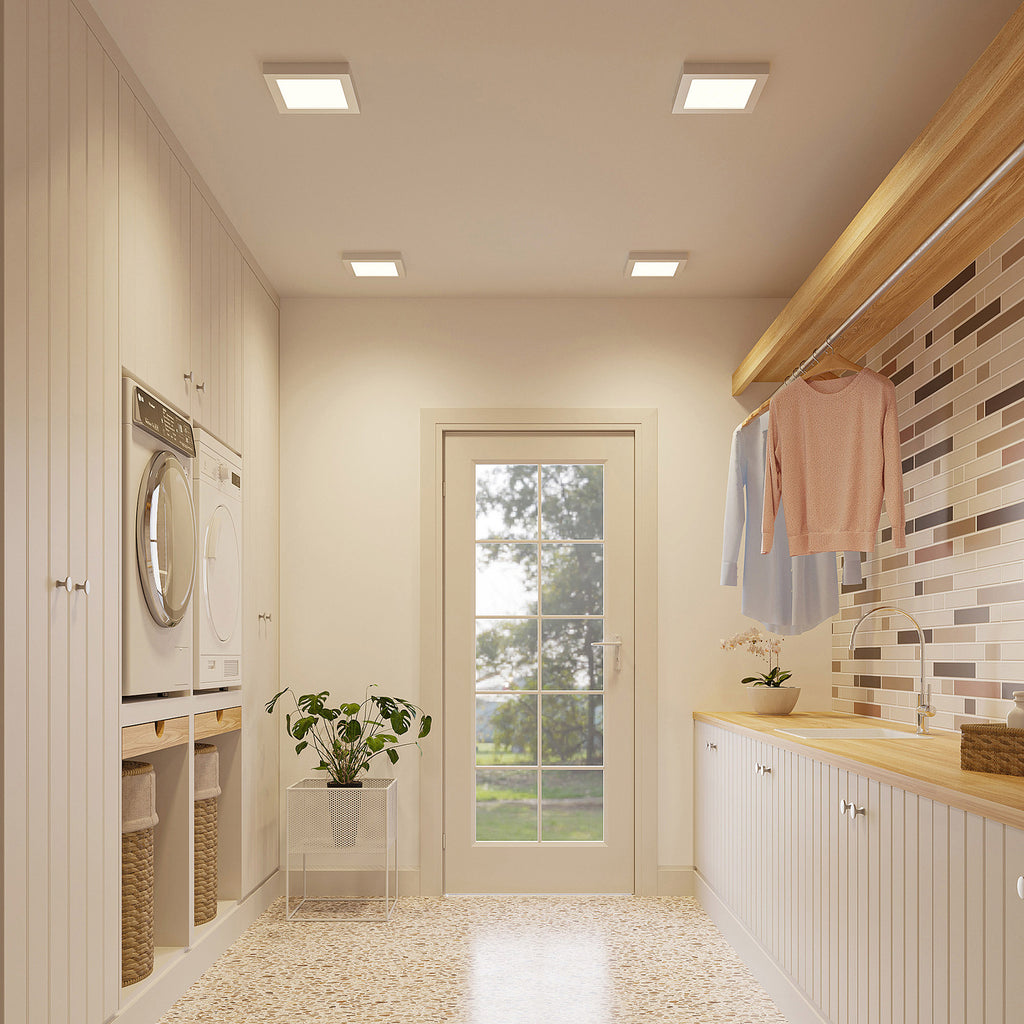 LED taklampe Alette dimbar sølv bakside