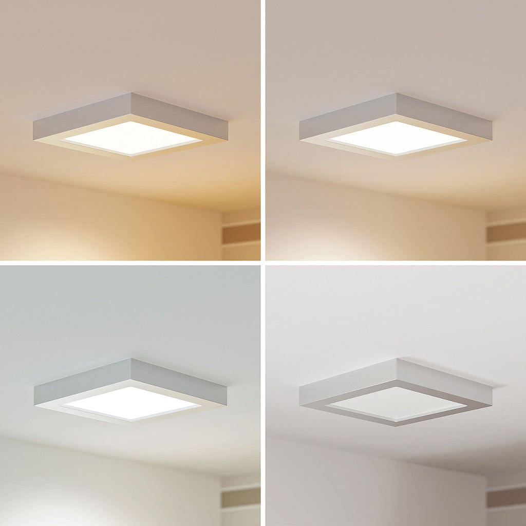 LED taklampe Alette dimbar sølv montert