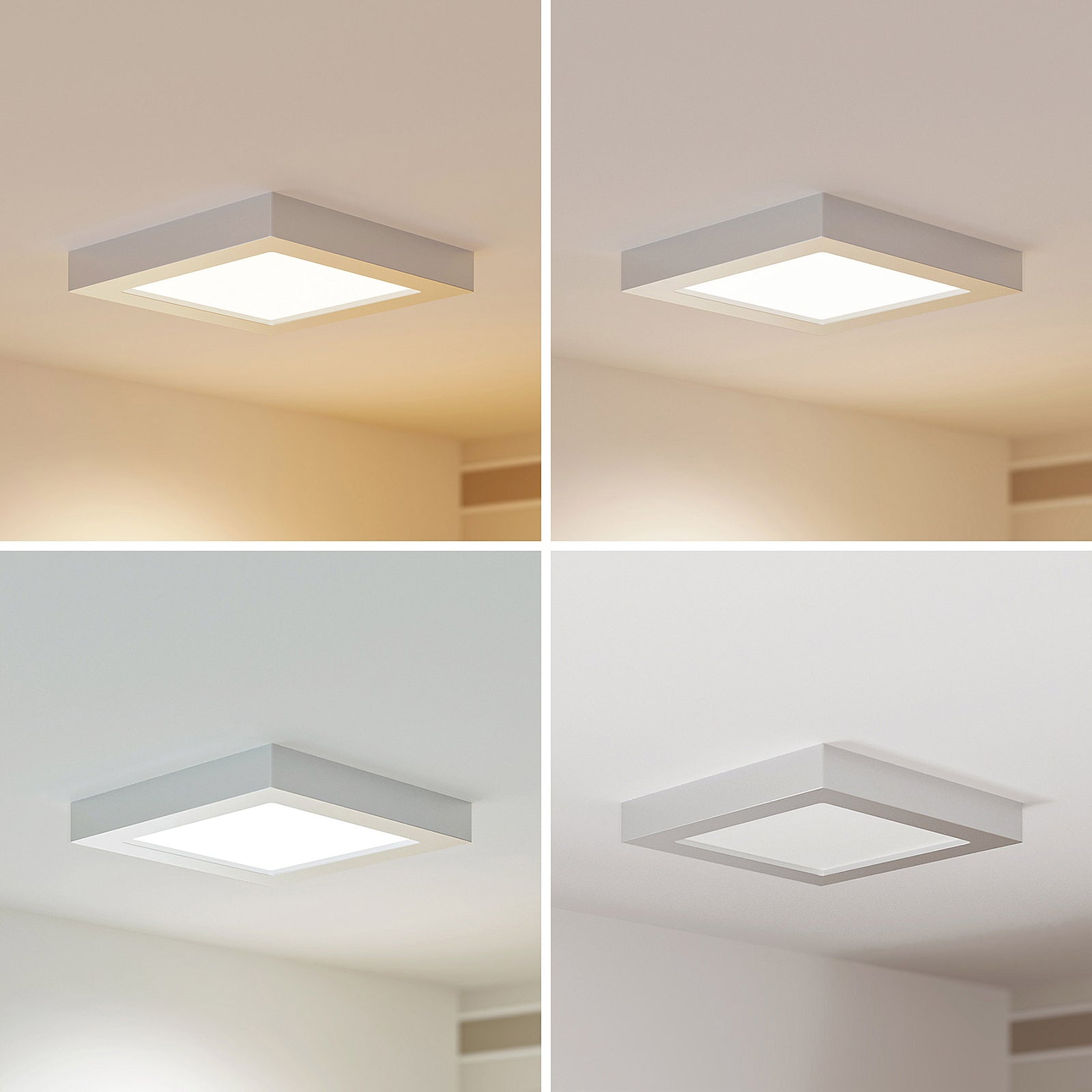 LED taklampe Alette dimbar sølv montert