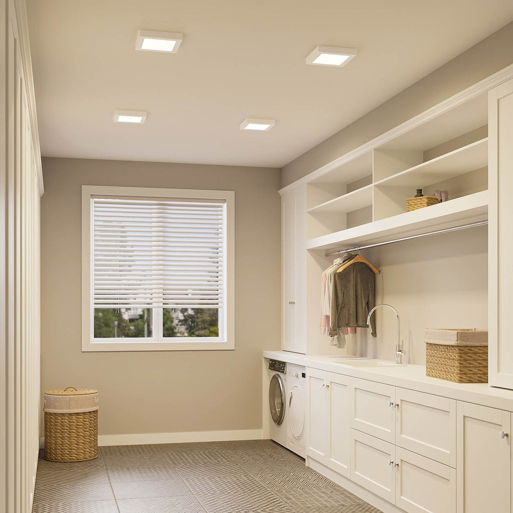 LED taklampe Alette hvit 22,7 cm 24W dimbar IP44 bakside