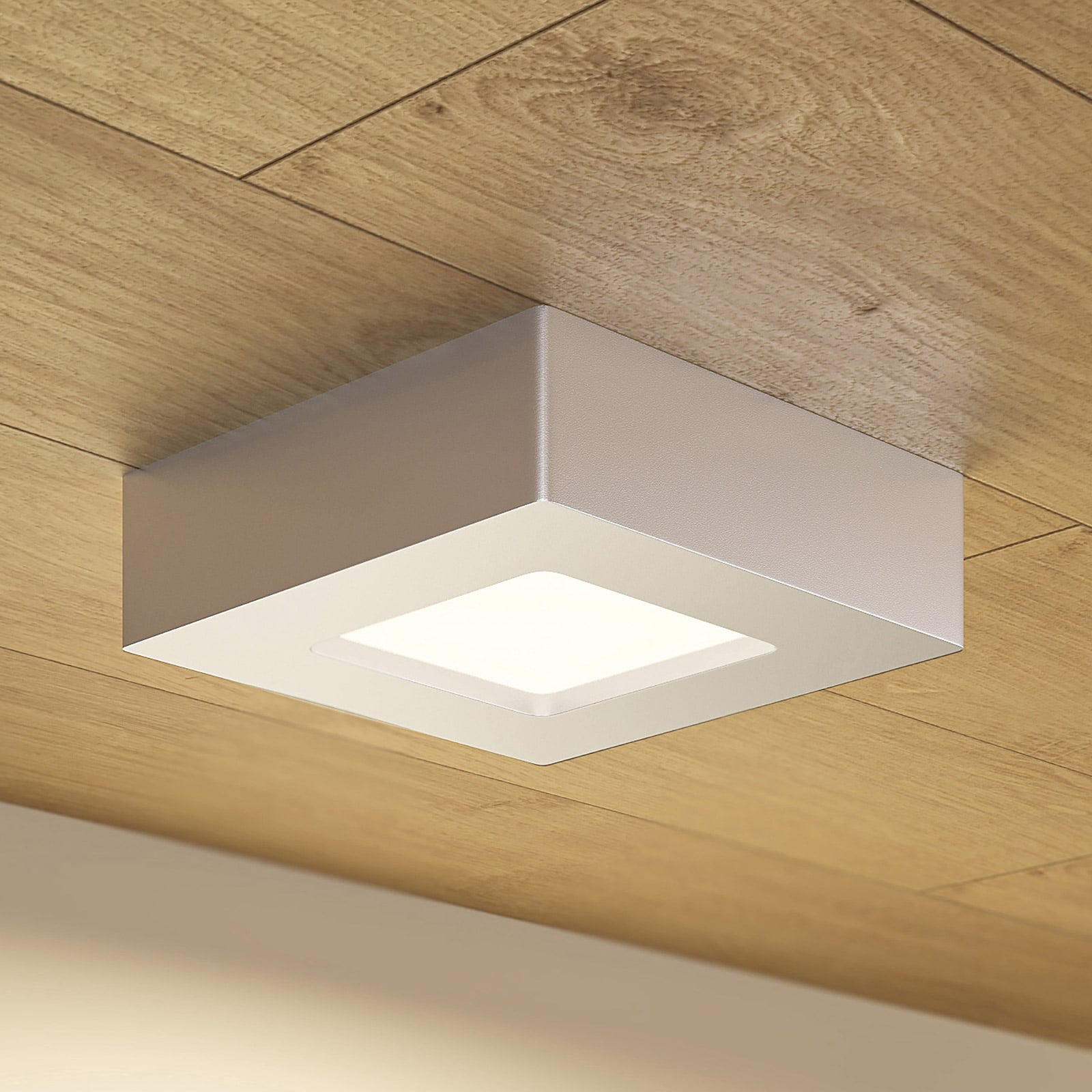 LED taklampe Alette sølv dimbar forfra