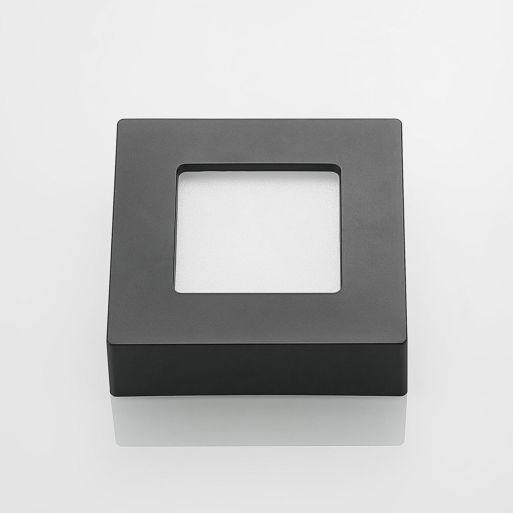 LED taklampe Alette svart CCT dimbar IP44 6W sideprofil