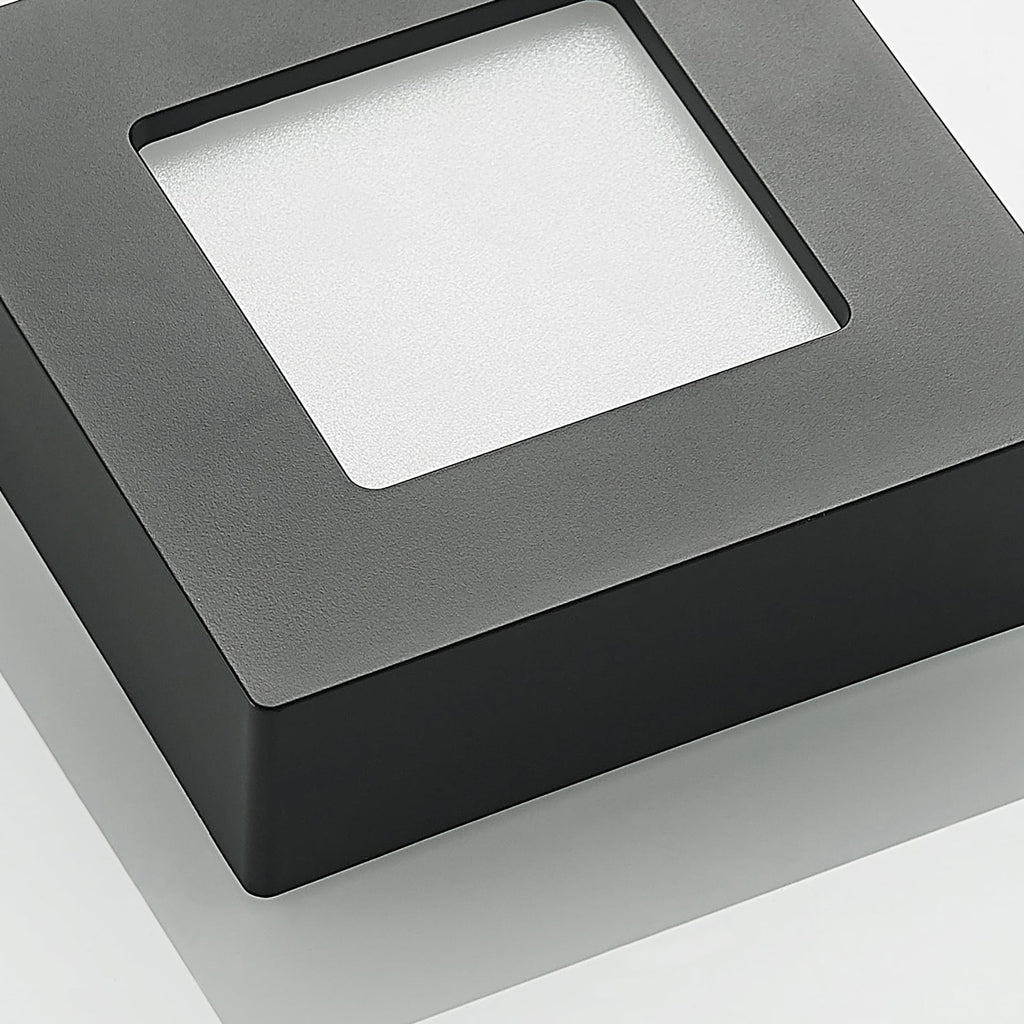 LED taklampe Alette svart CCT dimbar IP44 6W bryter for CCT-justering