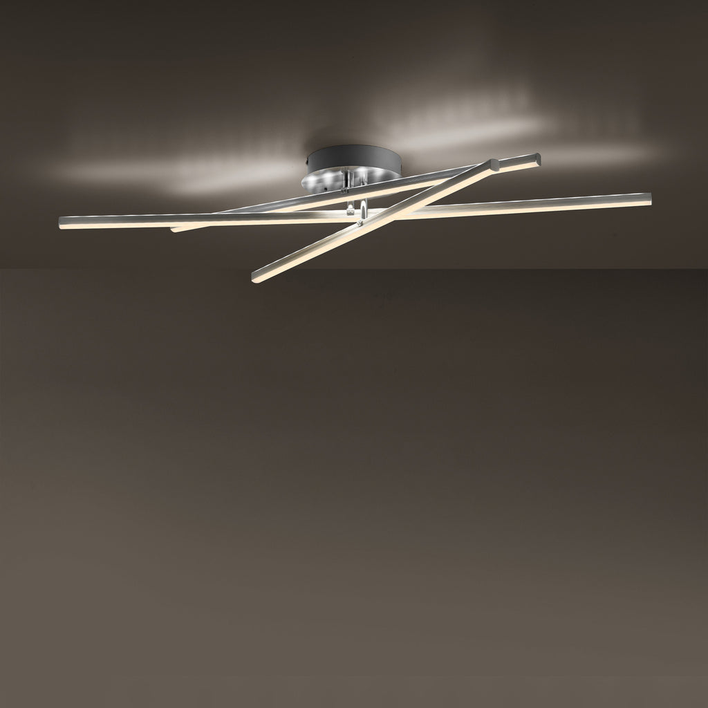 LED taklampe Alina CCT RGB dimbar med fjernkontroll 78 cm med fjernkontroll og lys
