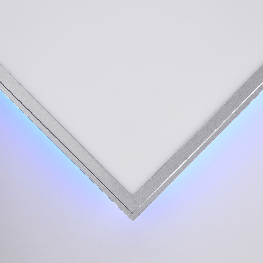 LED taklampe Alissa sølv RGB fjernkontroll farger
