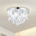 LED taklampe Almonte krystallglass krom forfra