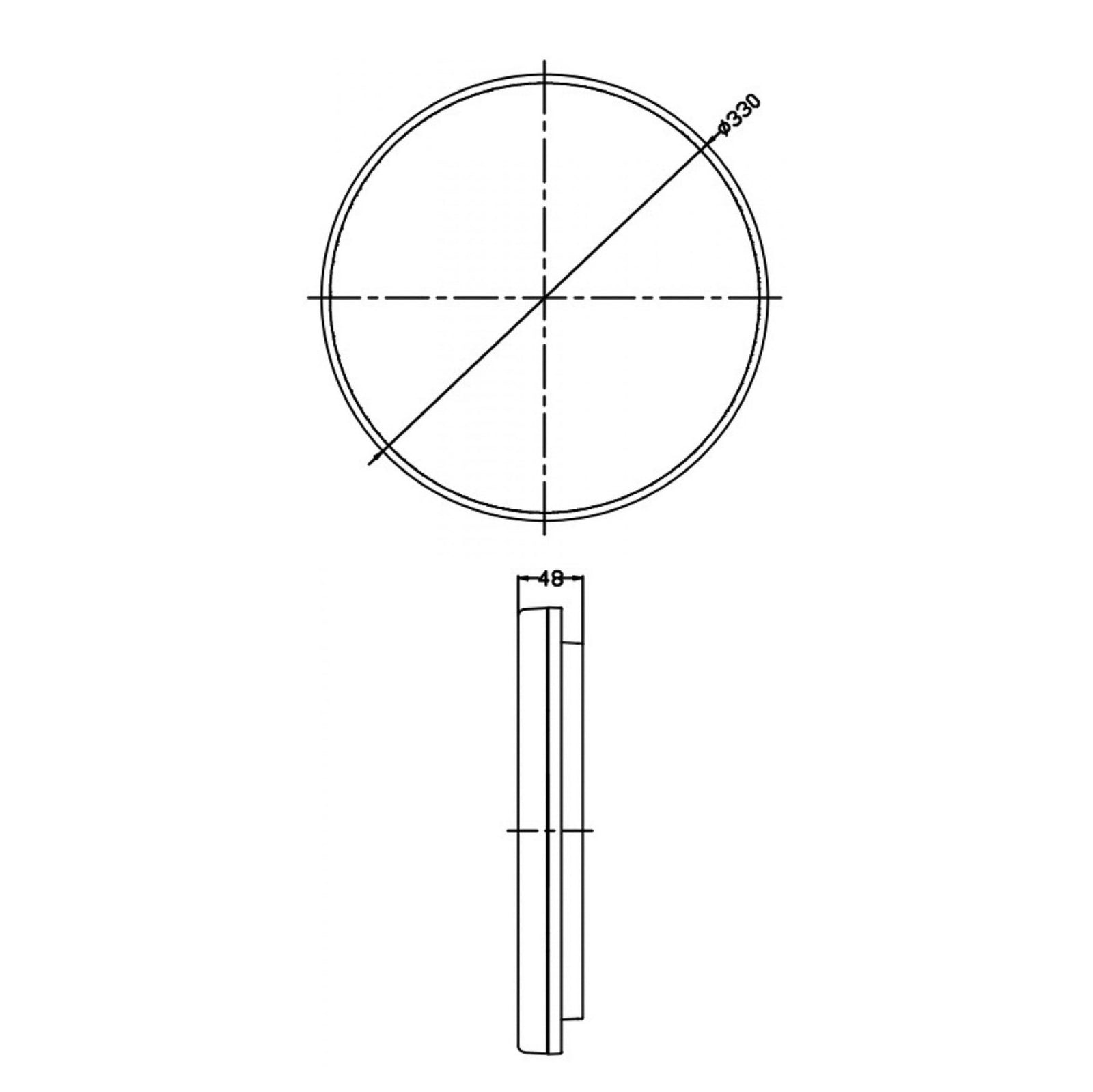 Montert LED taklampe Altais IP54 Ø33 cm 25W justerbar fargetemperatur