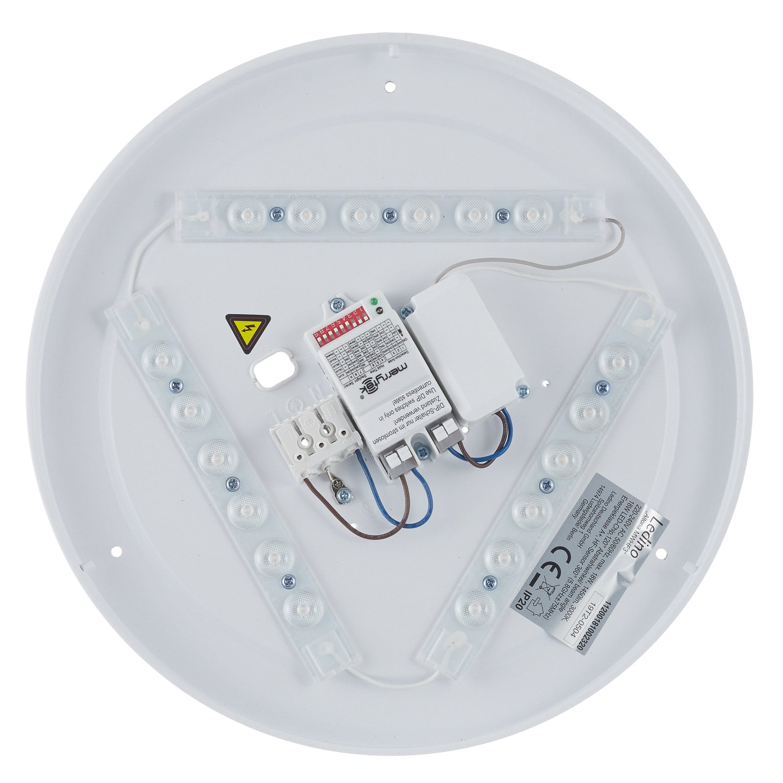 LED taklampe Altona med bevegelsessensor i bruk