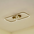 LED taklampe Amiya firkantet svart aluminium 64 cm forfra