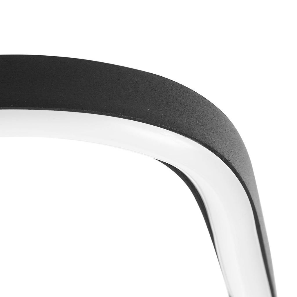 LED taklampe Amiya firkantet svart aluminium 64 cm lysdetalj