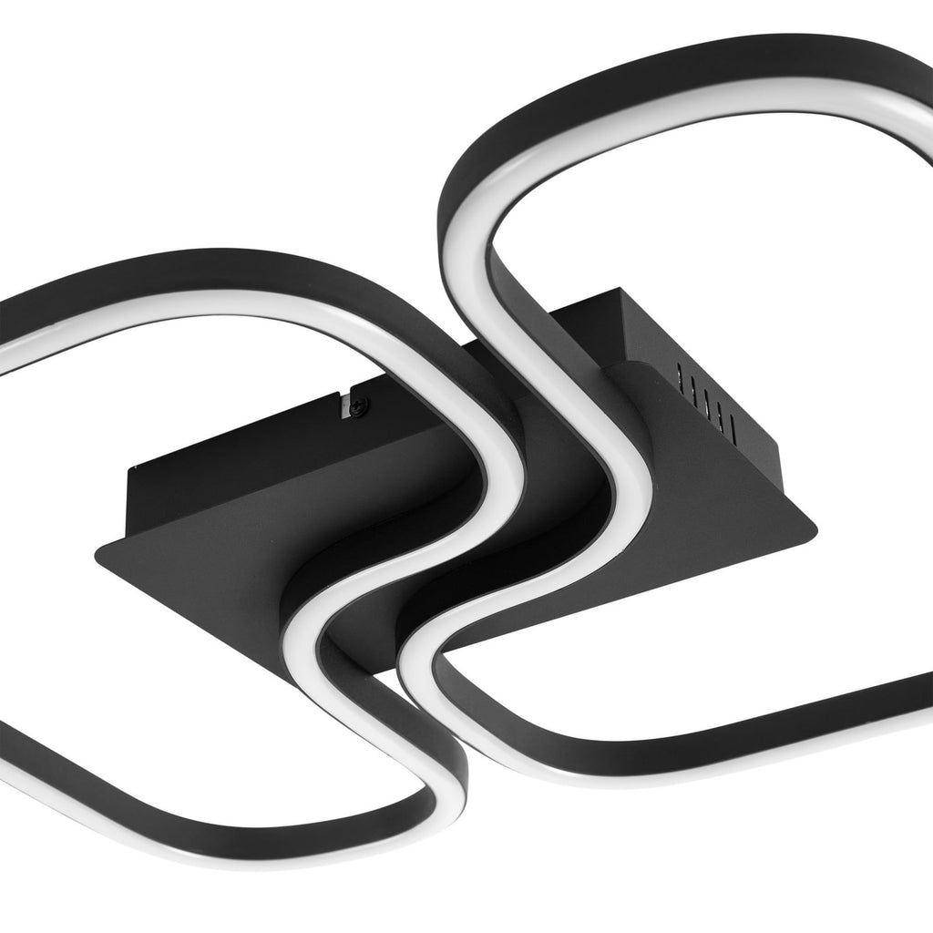 LED taklampe Amiya svart aluminium oppheng