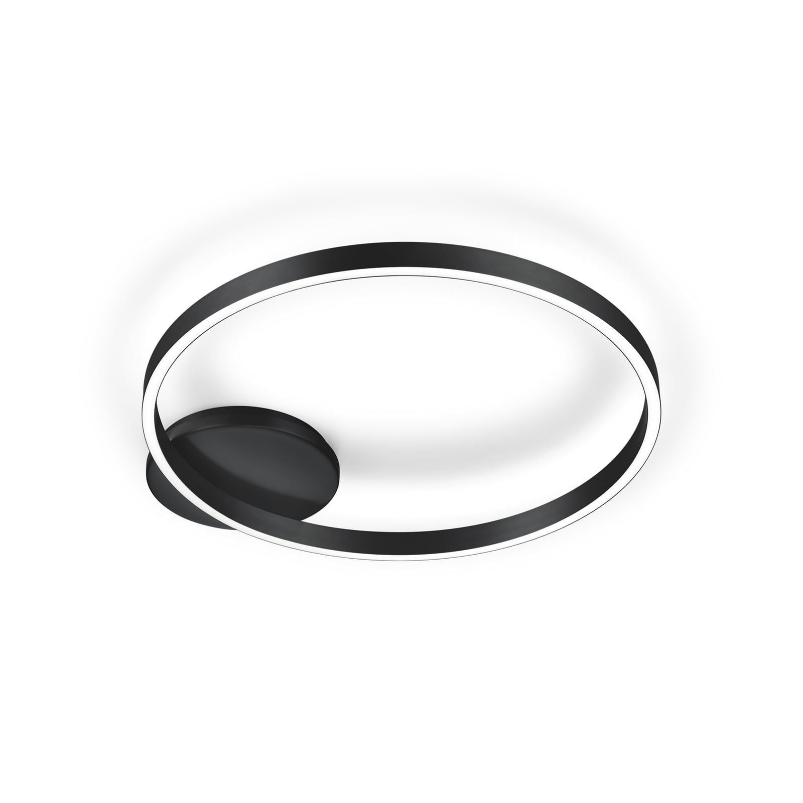 LED taklampe Anel-60 svart direkte/indirekte Ø60 cm dimbar fra Knapstein