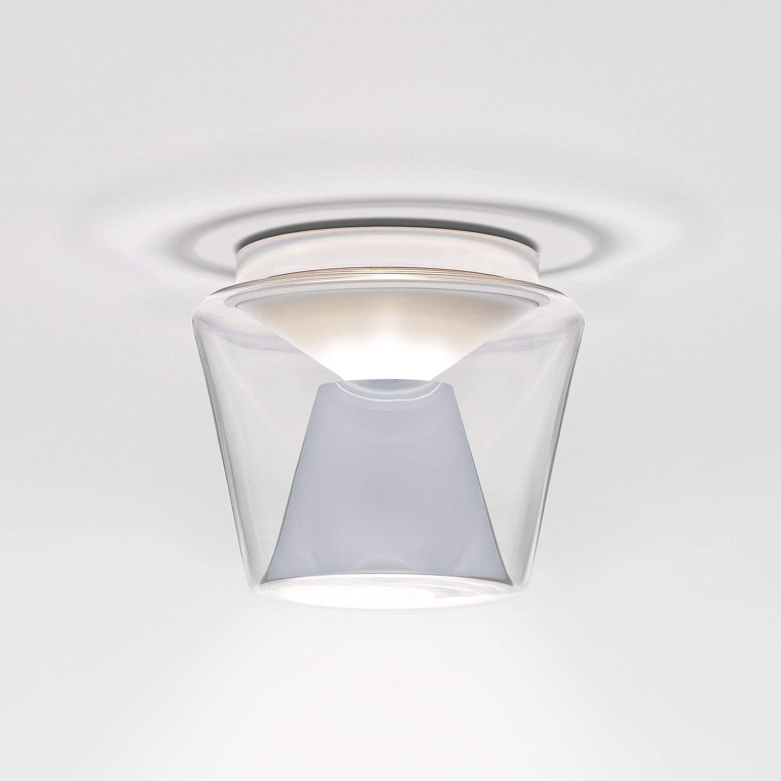 LED taklampe Annex M glass polert aluminium Ø22 cm dimbar for innendørs bruk