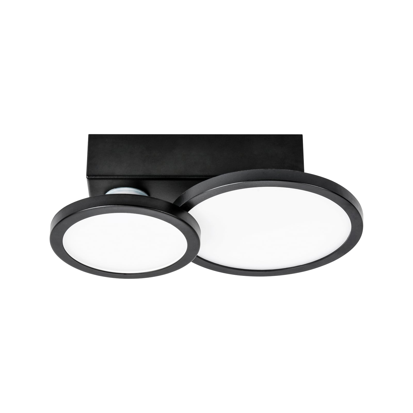 LED taklampe Aqua 2-lys GU10 svart IP44 fra forfra