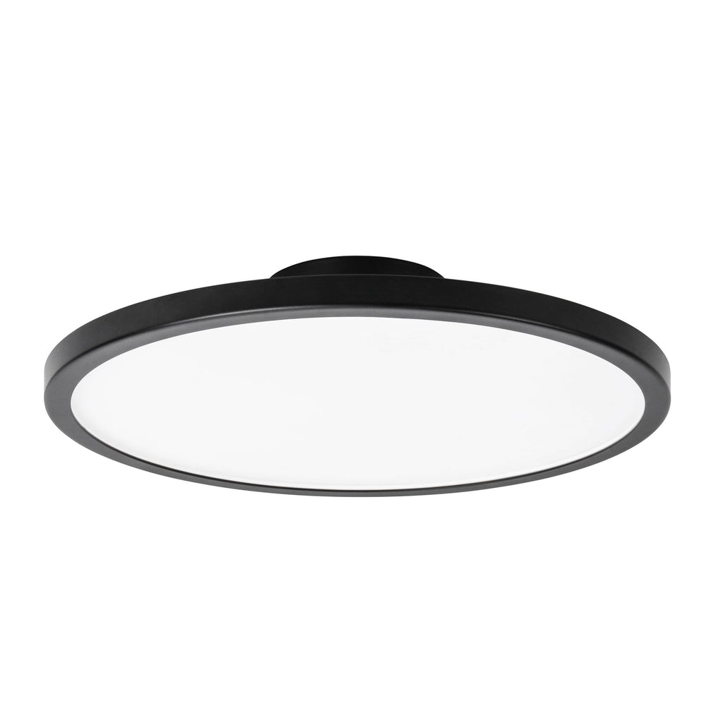 LED taklampe Aqua Ø30,2 cm svart aluminium forfra