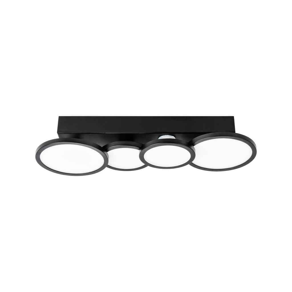 LED taklampe Aqua 4-lys GU10 svart IP44 bakside