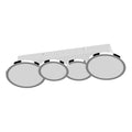 LED taklampe Aqua GU10 4-lys krom IP44 CCT fra forfra