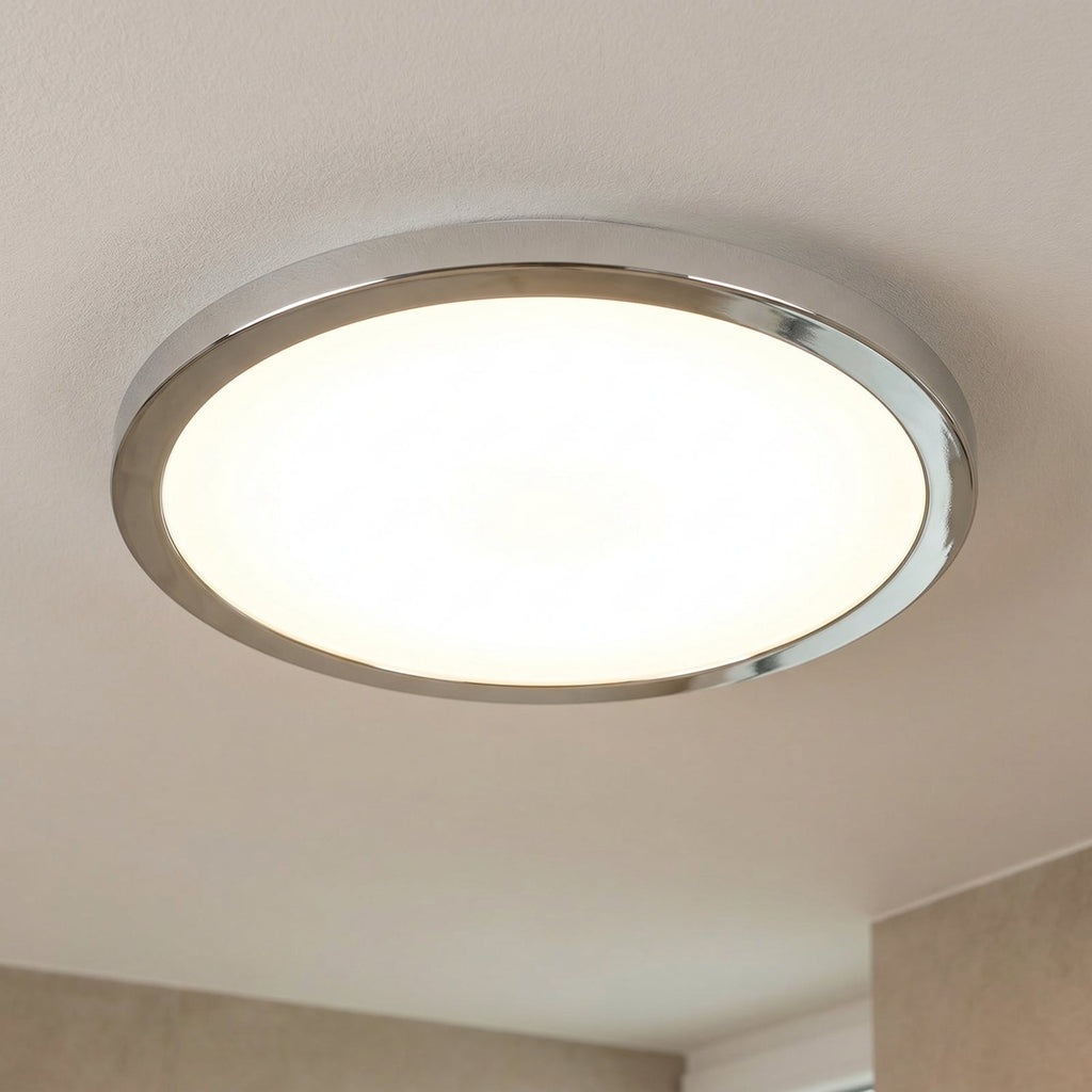 LED taklampe Aqua krom Ø30 cm IP44 GX53 CCT detalj av armatur