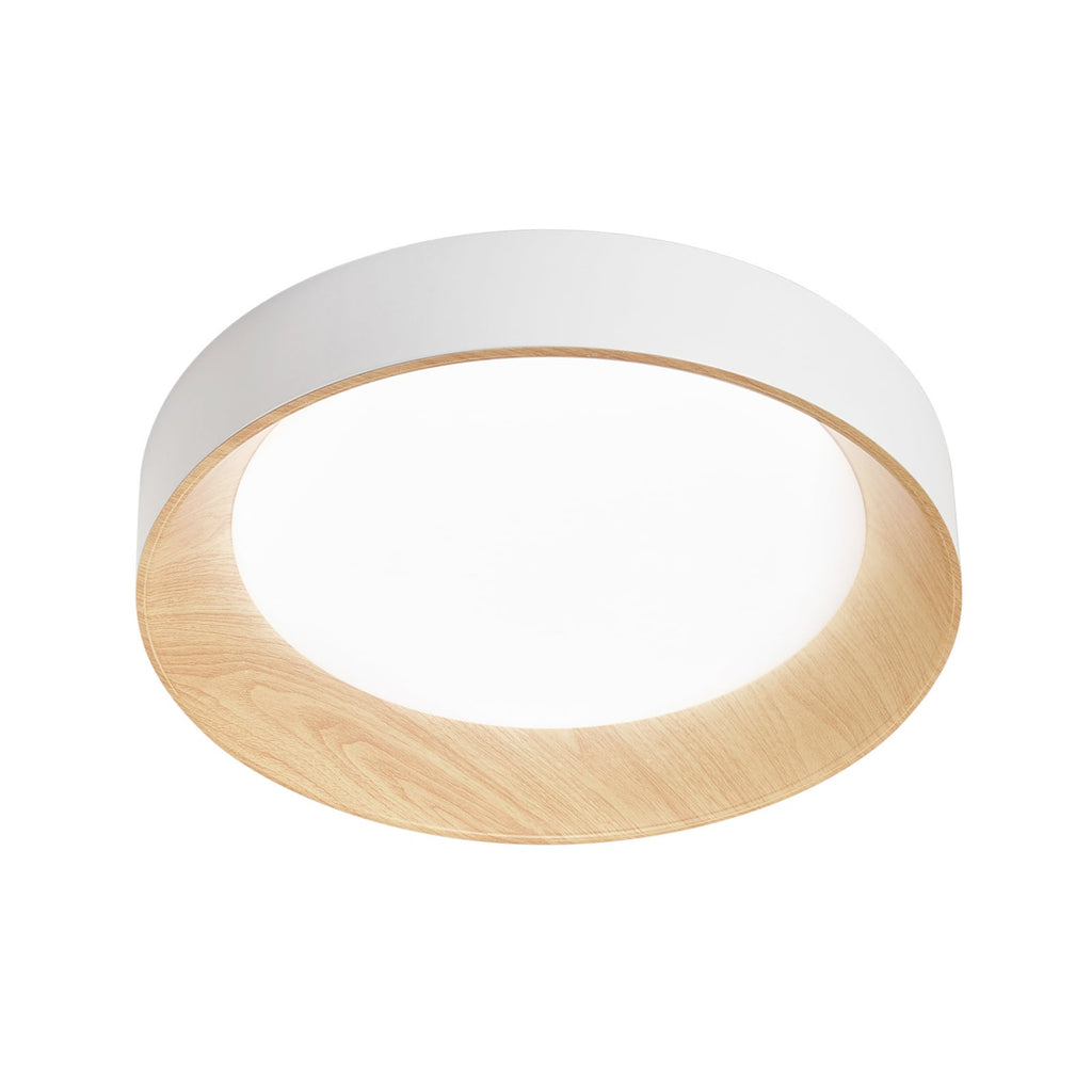 LED taklampe Arka hvit/tredekor Ø50 cm CCT 35W forfra