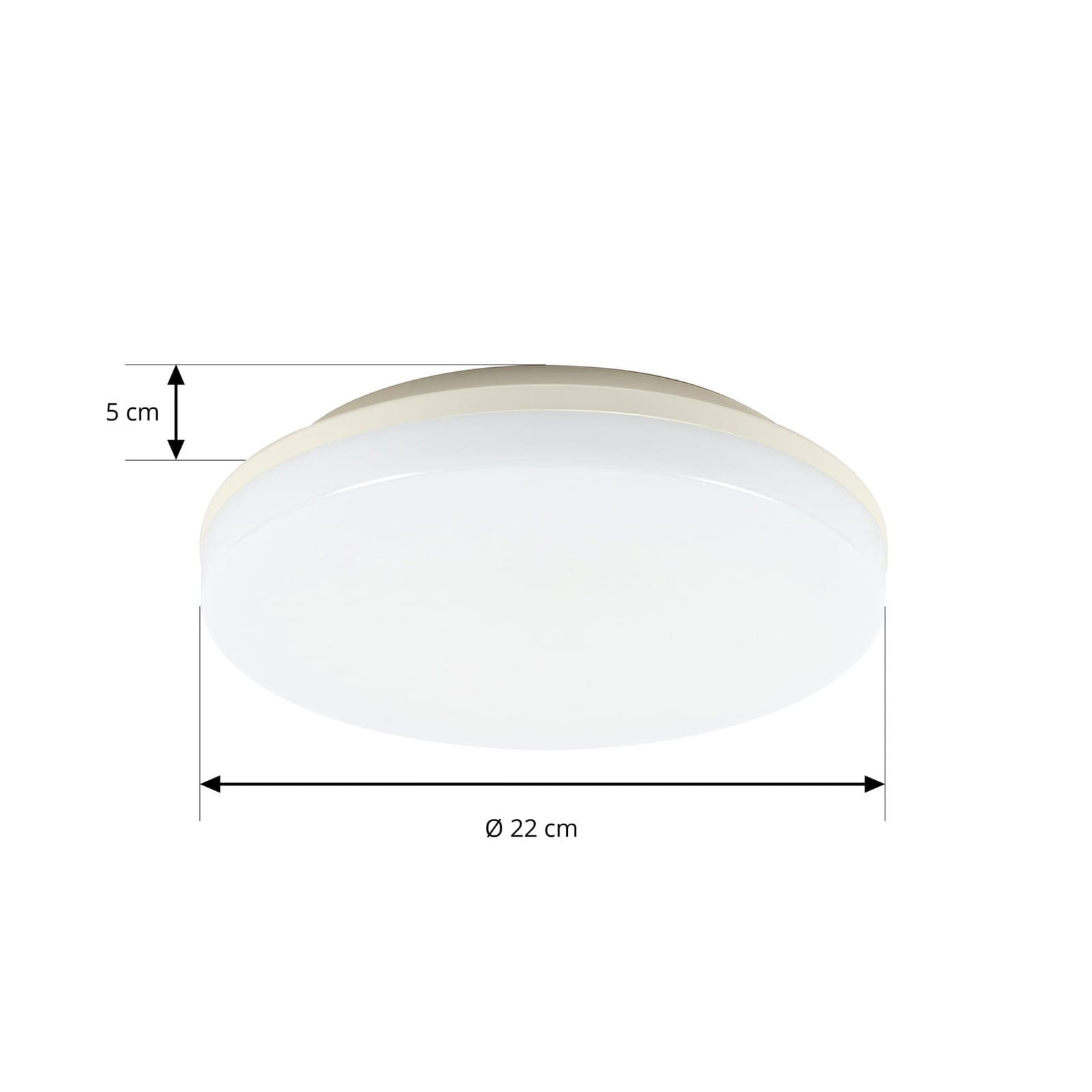 Detaljbilde av LED-taklampe Artin med bevegelsessensor hvit