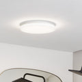 LED taklampe Artin hvit CCT IP65 Ø33 cm 24W forfra