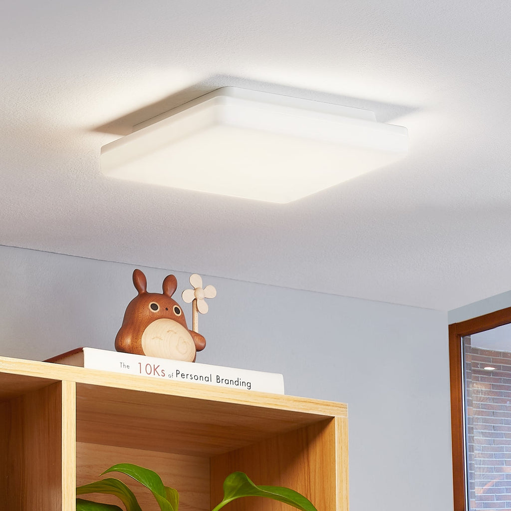 LED taklampe Artin kvadratisk hvit 22 cm IP65 CCT forfra