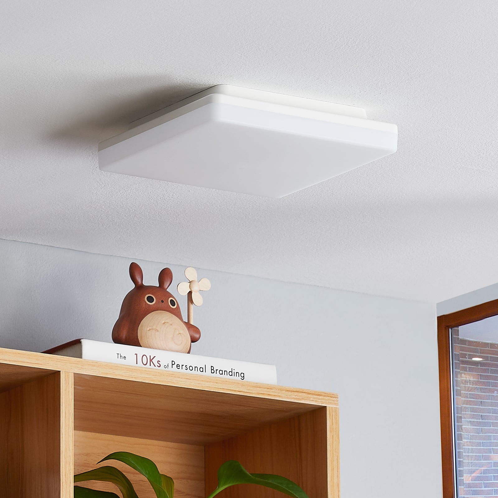 LED taklampe Artin kvadratisk hvit 22 cm IP65 CCT bakside