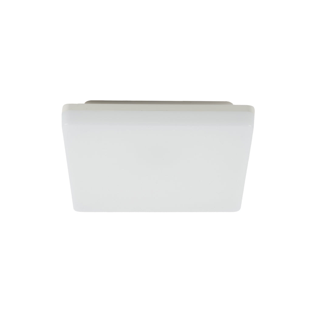 LED taklampe Artin kvadratisk hvit 22 cm IP65 CCT detalj nærbilde
