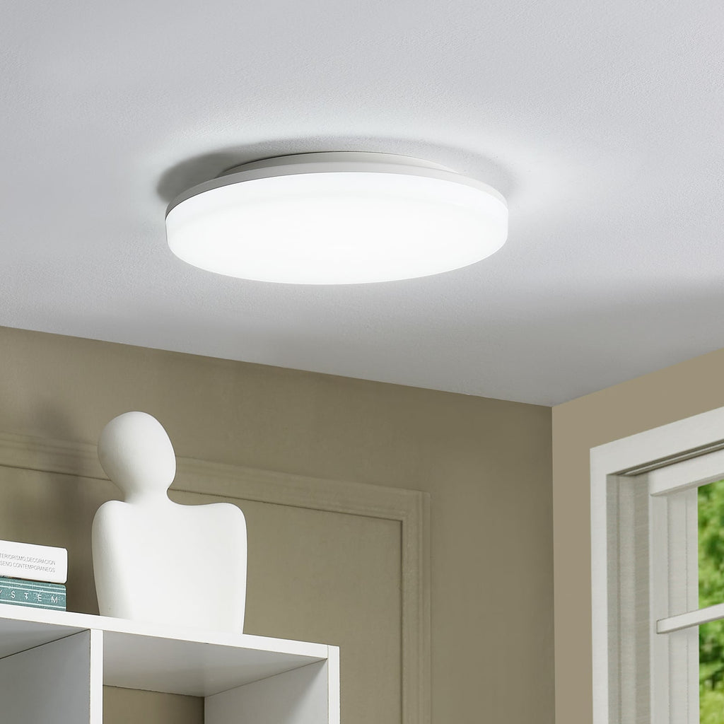 LED taklampe Artin rund plast Ø28 cm CCT IP65 forfra
