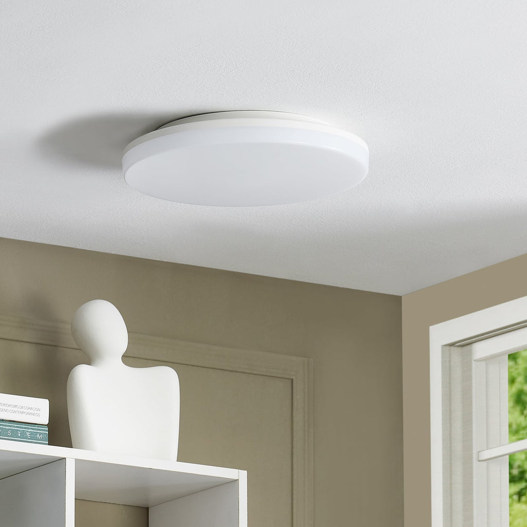 LED taklampe Artin rund plast Ø28 cm CCT IP65 bakside