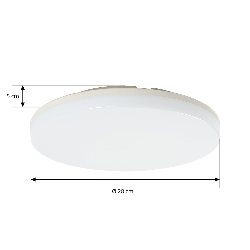 LED taklampe Artin rund plast Ø28 cm CCT IP65 montert i rom