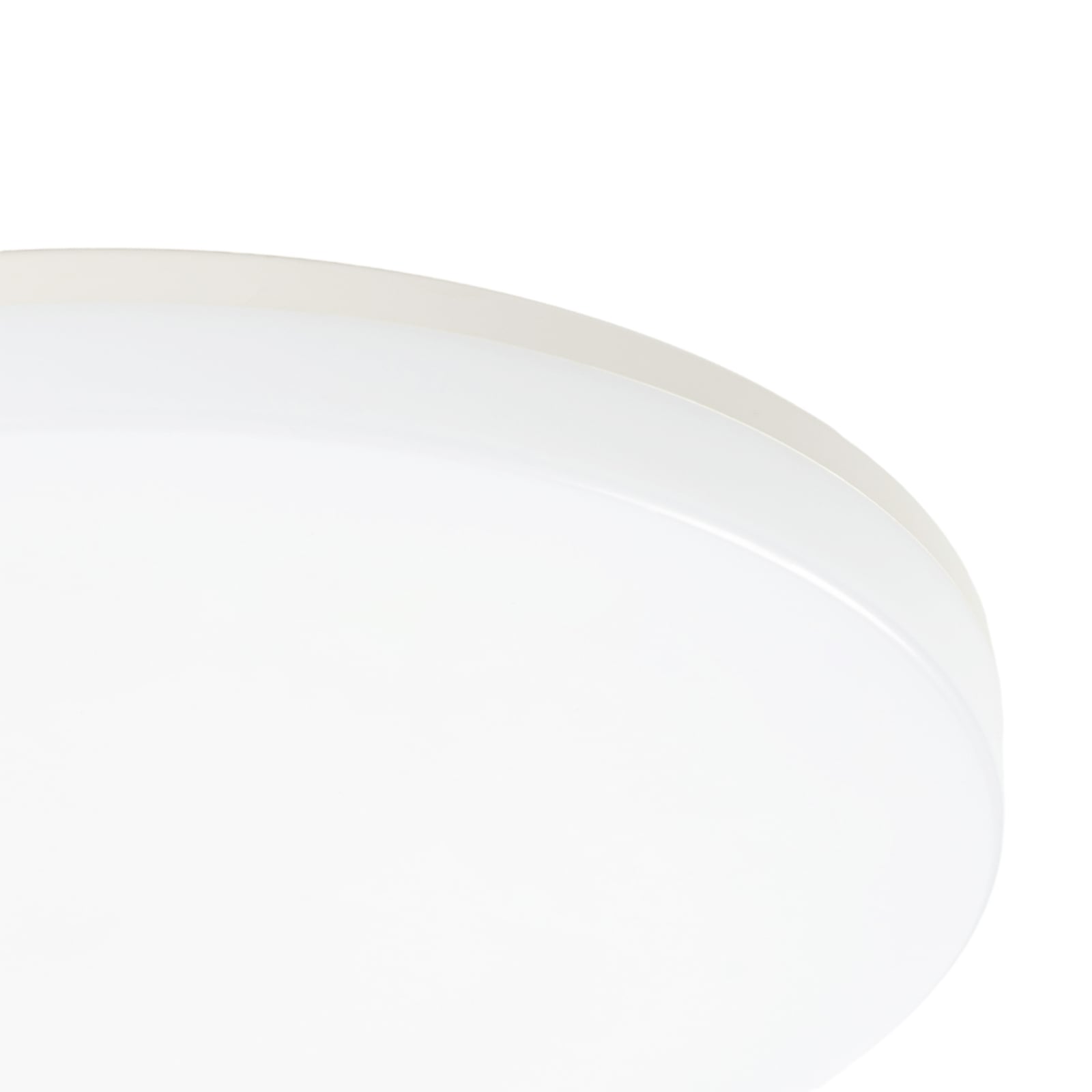 LED taklampe Artin rund plast Ø28 cm CCT IP65 nærbilde av lys