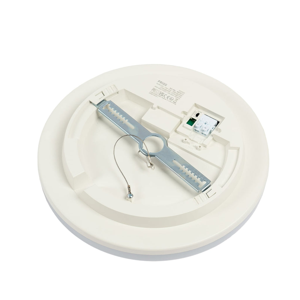LED taklampe Artin rund plast Ø28 cm CCT IP65 lysdetalj