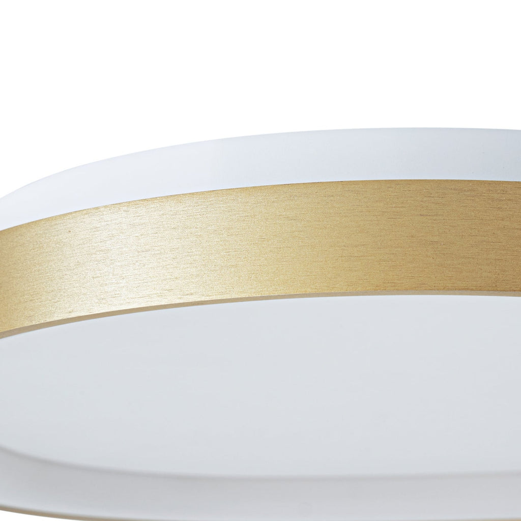 LED taklampe Asken dimbar gull CCT Ø61 cm 48W lysdetalj