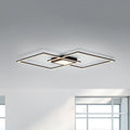 LED taklampe Asmin dimbar svart 106x37 cm CCT 45W forfra