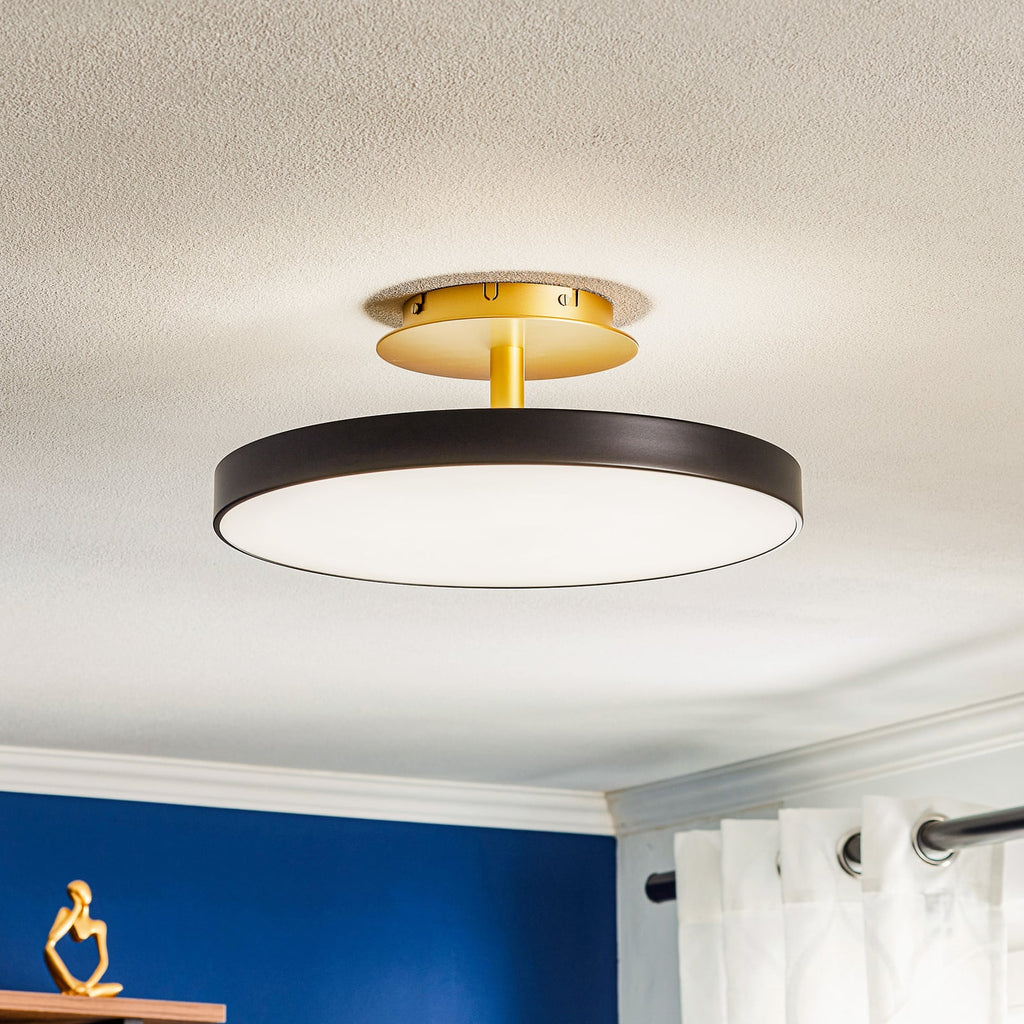 LED taklampe Asteria Up Medium dimbar svart forfra