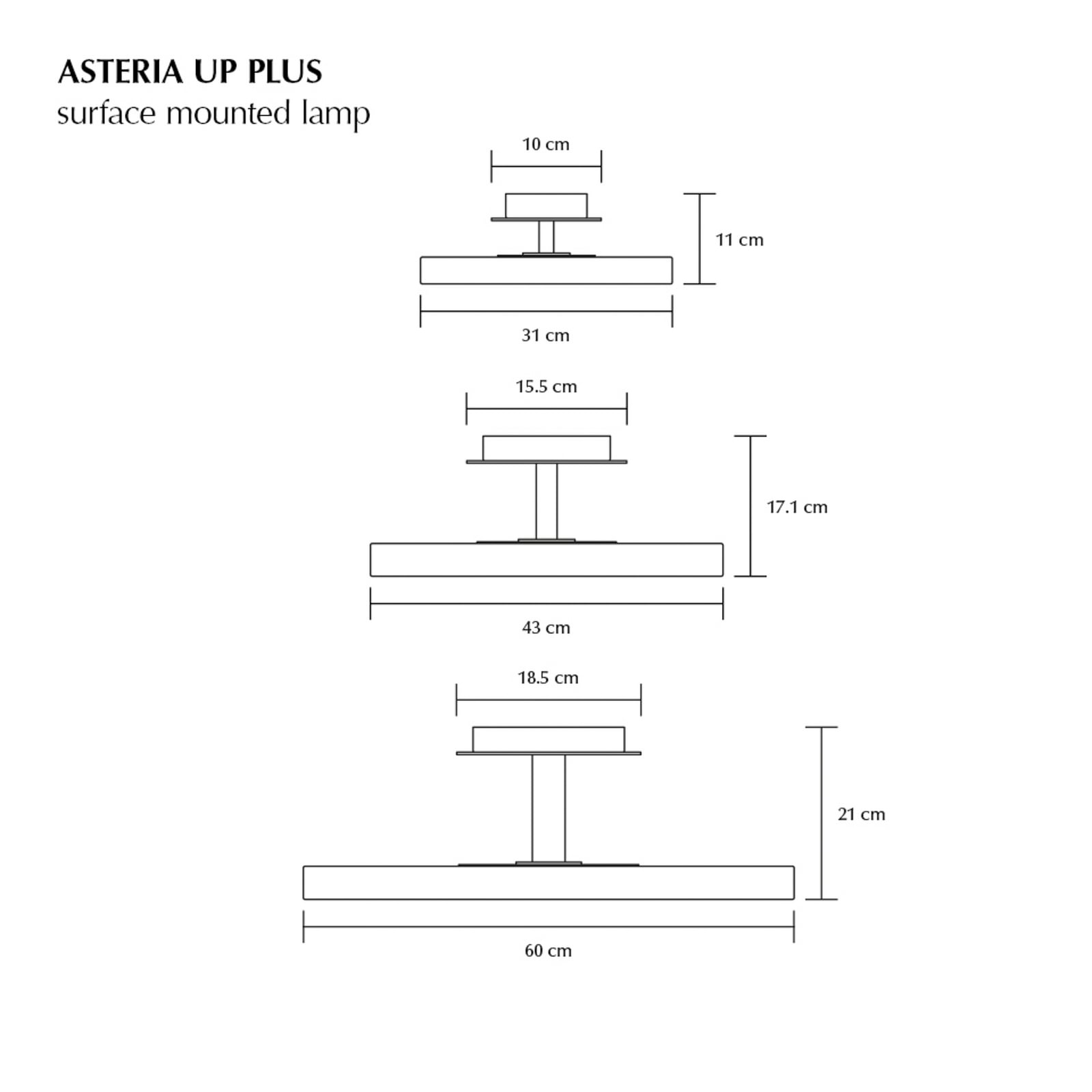 LED taklampe Asteria UP PLUS dimbar antrasitt detalj